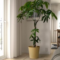 OSŁONKA DONICZKA METALOWA IKEA AKERBAR DUŻA 31 cm PASTELOWY ŻÓŁTY NOWA