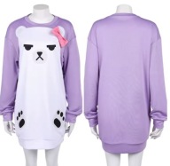 Bluza oversize „miś z kokardką”, styl Kpop/łowczynie demonów, M