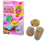 MALOWANIE NA KAMIENIACH OZDABIANIE KAMIENI DIAMOND PAINTING + NAKLEJKI