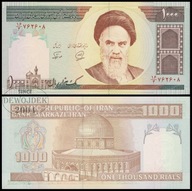 BNB - IRAN 1000 Rials 1992 nr 74/2 982342 # P143b # podpisy 27 # UNC