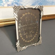 Ciężka metalowa ramka na zdjęcie – styl vintage, dekoracyjna