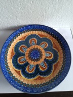 CERAMICZNY DEKORACYJNY TALERZ NAŚCIENNY