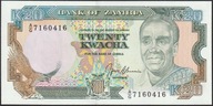 Zambia 20 kwacha 1989 - A/G - Kenneth Kaunda - stan bankowy UNC