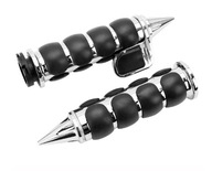 Metalowe Chromowane Manetki Stożki - 1 cal Harley, Honda Yamaha, Suzuki