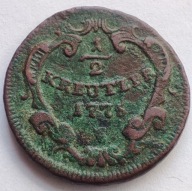 Austria 1/2 krajcara 1776 r. Józef II śr. 21 mm