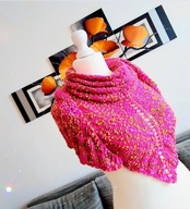 DUŻA MIĘKKA ENERGETYCZNA RÓŻOWA CHUSTA XXL, SZAL