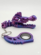 Breloczek 2w1 Keyspinner + Spinozaur - Druk 3D KeyRambit KeyFlipper