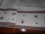 Długa zazdroska haft maszynowy + kratka - 38 cm x 220 cm