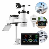 STACJA POGODOWA WIFI SOLARNA 7W1 19CM WYŚWIETLACZ APLIKACJA