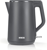 Czajnik elektryczny N8Werk 02399 2200 W 1,5 l srebrny/szary