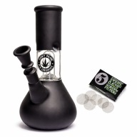 FAJKA WODNA BONGO SZKLANE ICE DON'T PANIC BLACK CZARNA Z FILTRACJĄ SITKA