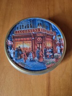 Okrągłe blaszane pudełko