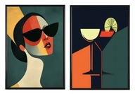 Plakat Zestaw 50x70 2 szt. plakaty,postery, MODERN,BAUHAUS, KUCHNIA