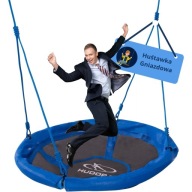 HUŚTAWKA GNIAZDOWA DZIECIĘCA OGRODOWA 90cm 100kg REGULOWANA NIEBIESKA