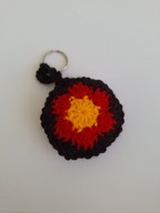 Brelok do kluczy kwiat zawieszka rękodzieło
