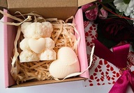 Świeczki na Walentynki, świeczka serce i miś, zestaw świeczek na Walentynki