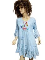 SUKIENKA HAFTOWANA z ażurowym haftem falbany 36