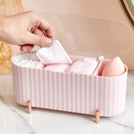 ORGANIZER NA KOSMETYKI SZKATUŁKA SKÓRY ARTYKUŁY BIUROWE RÓŻOWY