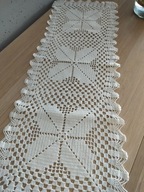 Serwetka serweta szydełkowe rękodzieło bieżnik misterne cacko 23x58