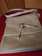 Torebka ciemnokremowa z wiązaniem