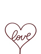 topper na tort dekoracja RÓŻNE KOLORY SERCE LOVE!!!