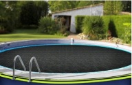 Folia solarna okrągła 366 cm czarna ogrzewanie słoneczne basenu TILLVEX