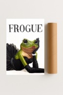 Plakat bez ramy 30x40cm Frogue Żaba Łotr Gra Styl Pixel Art Retro Design