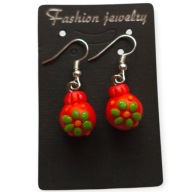 KOLCZYKI Z MODELINY Bombki na Prezent Świąteczny