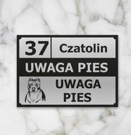 Tabliczka Grawerowana numer domu, ulica, obiekt monitorowany 3w1