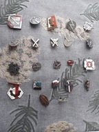 Korpusówki prl,przypinki,odznaka wzorowy żolnierz,krzyż harcerski i inne