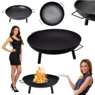 PALENISKO OGRODOWE DUŻE 60 CM GRILL TRÓJNÓG STALOWE Z UCHWYTAMI