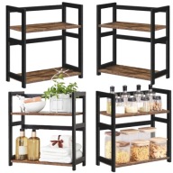 STOJAK REGAŁ KUCHENNY PÓŁKA NA PRZYPRAWY 42x18x43 NA BUTELKI 2 POZIOMY