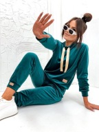 DRES WELUROWY PREMIUM MOON BUTELKOWA ZIELEŃ R.XL