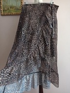 PIECES SPÓDNICA tiulowa w panterkę z falbaną 38