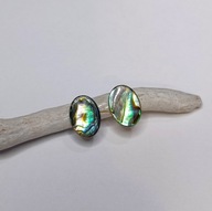 Kolczyki z naturalną masą perłową abalone srebro 925