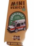 Puzzle Drewniane 3D MINI Karetka Ambulans