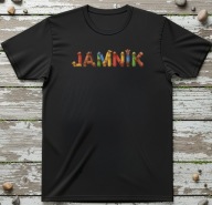 T-shirt Napis jamnik z małych jamniczków Koszulka z jamnikiem L