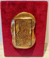 MURANO GLASS FERRO LORENZO MADONNA GOLD 50s ITALY AKSAMIT