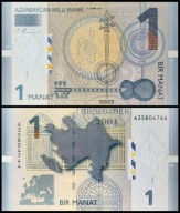 BNB - AZERBEJDŻAN 1 Manat 2005 A 358047 # P24 # UNC