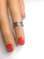 Obrączka Srebrna Lekka Liść Listek 16 8 Stal Chirurgiczna Nierdzewna