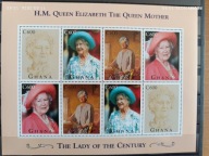 Znaczki Krolowa Angielska Blok Ghana kl Pope D 3