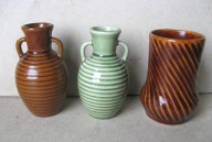 Porcelit Cepelia BOLESŁAWIEC 3x WAZON Trzy WAZONY kolekcja Każdy INNY _!!!