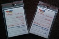 Zawieszka naklejka wymiany oleju TOTAL 20szt.