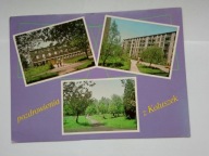 KOLUSZKI - Dworzec kolejowy, osiedle, park - pocztówka z 1986