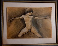 Akt mężczyzna anatomia A4 ołówek