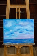 Maria Marciniak Syposz " O wschodzie " , olej na płótnie 40 x 50