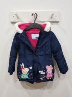 NUTMEG ŚWINKA PEPPA granatowa kurtka puchowa zimowa dziewczęca 98 cm