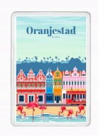 ORANJESTAD ARUBA magnes pamiątkowy na lodówkę akrylowy