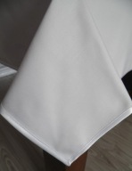 Obrus biały bawełna satynowa 120x160 cm Gładki