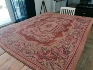 TKANY GOBELINOWY DWUSTRONNY KILIM KAPA NARZUTA SECESYJNE KWIATY 145x175 LZ